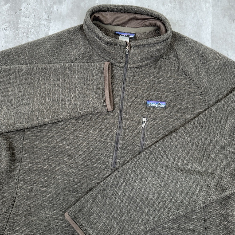 Patagonia Better Sweater 1/4 Zip Fleece Mens Large Brown Pullover Jacket Granola